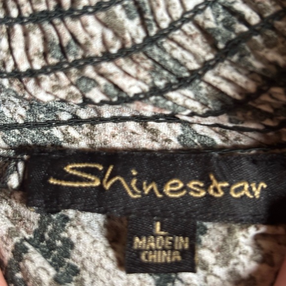 Women's Snake Print Ruffled Top - Picture 5 of 5